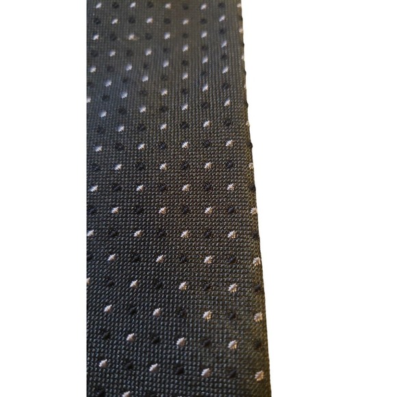 Banana Republic Mens Tie Necktie Dark Green White Micro Dot Silk Classic Length - Picture 9 of 12